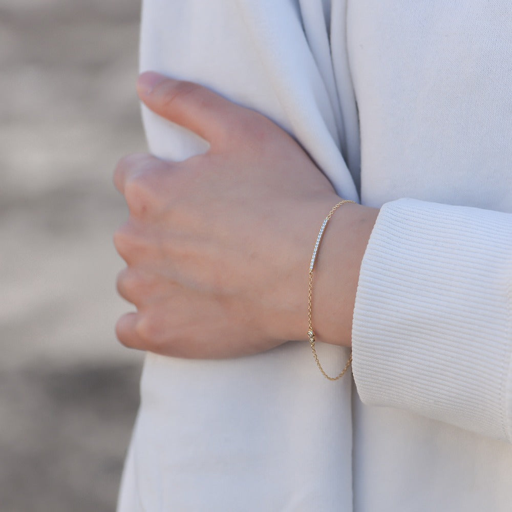 925 Sterling Silver Minimalist Link Bracelet, High-End Design Chain Jewelry