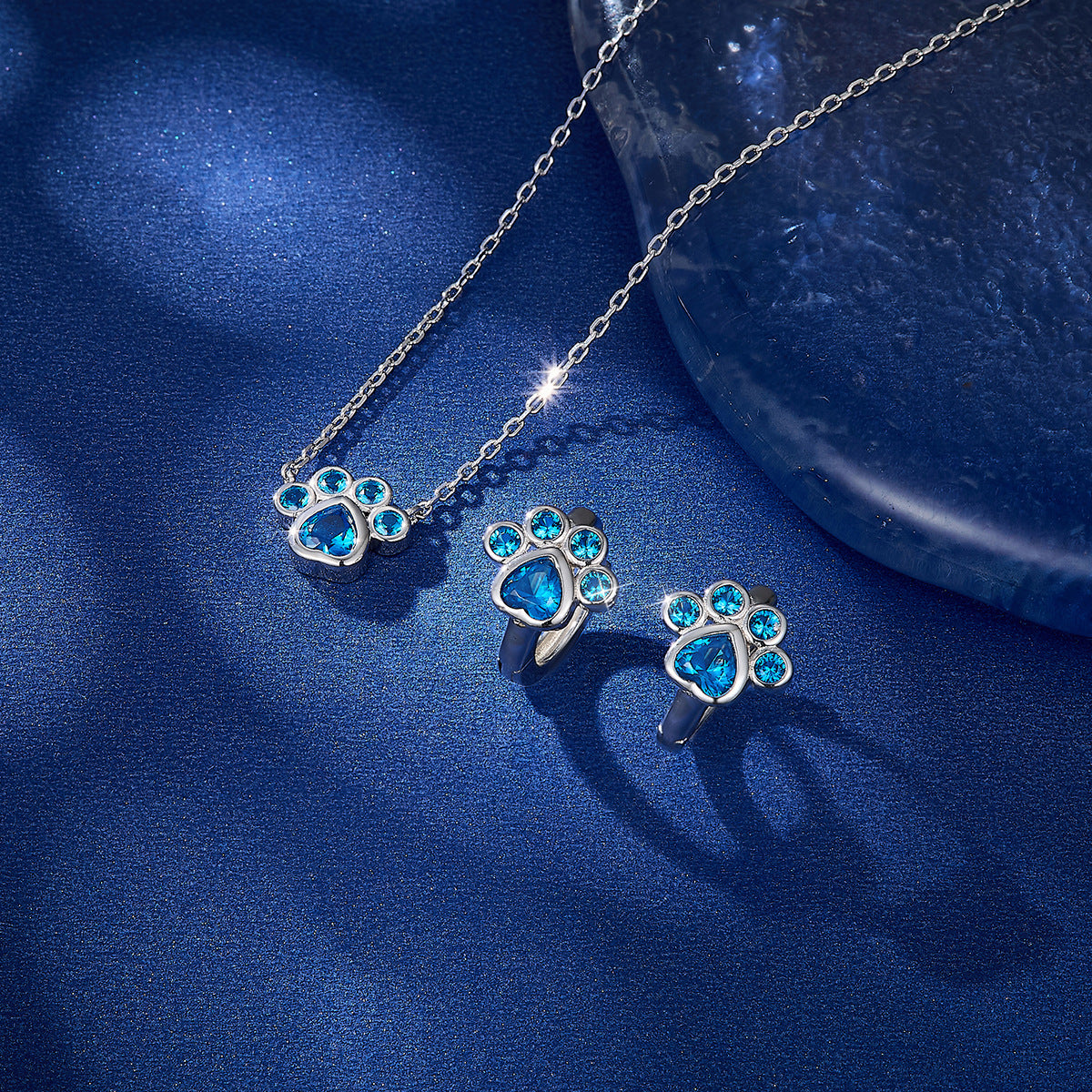 Cat Claw Jewelry Set - S925 Silver Purple Zircon Sweet Cute Gift