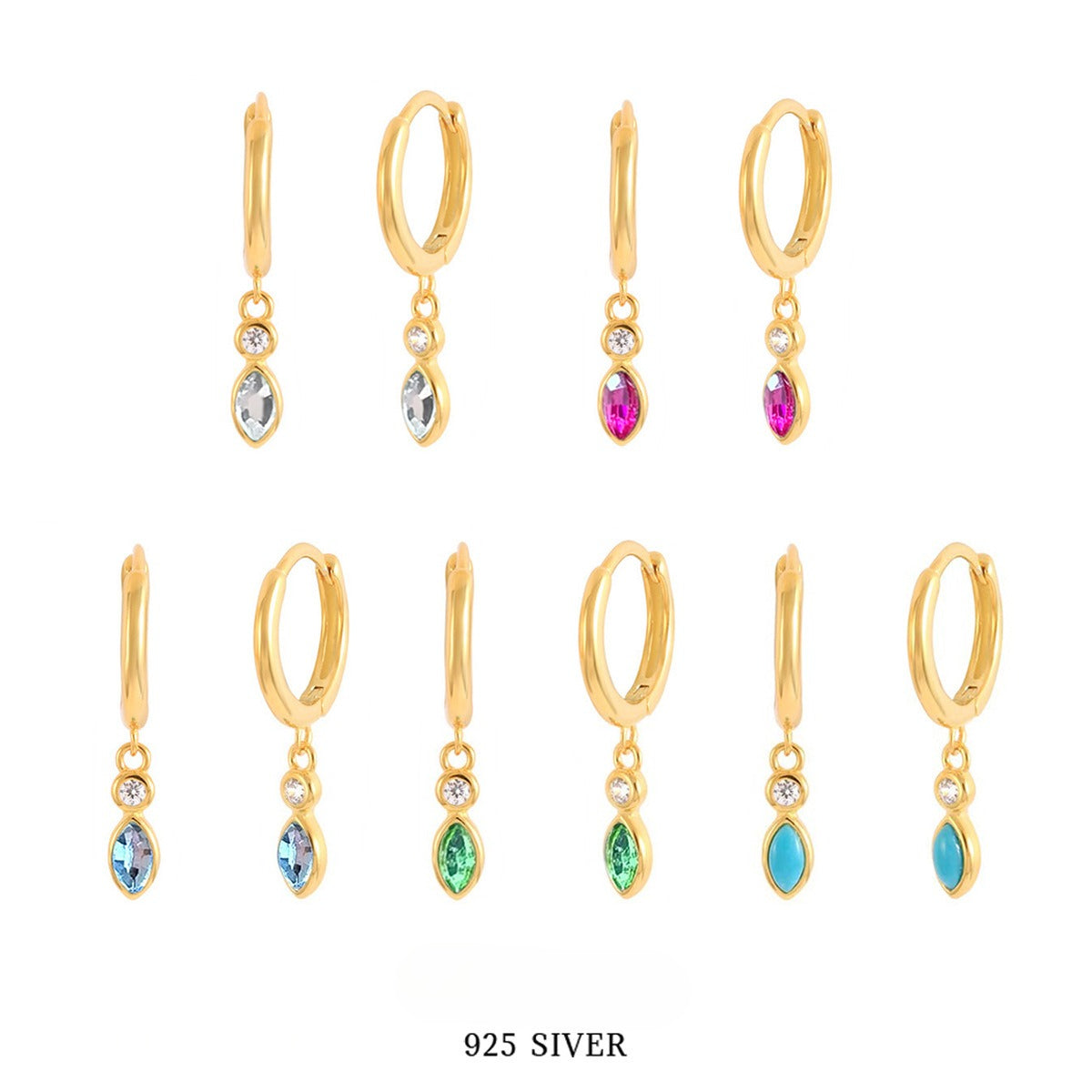 Teardrop Zircon Earrings - S925 Silver Long Fringe Light Luxury