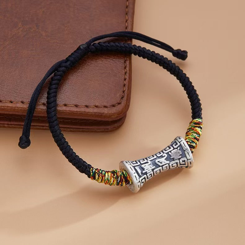 999 Silver Smooth Sailing Hand-woven Bracelet