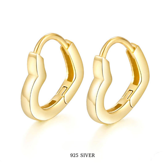 Foreign trade cross-border love earrings 925 silver wholesale smooth